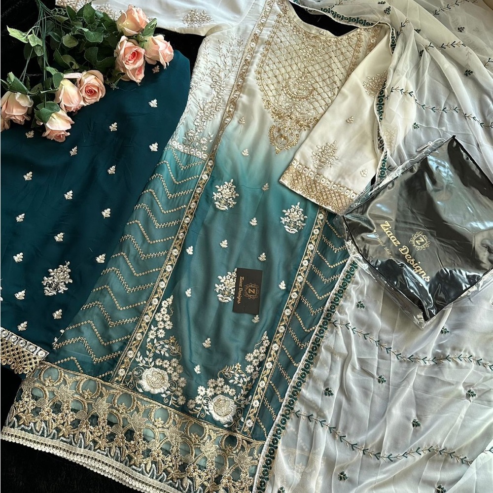 🌹PAKISTANI UNSTITCHED SHALWAR KAMEEZ THREE PIECE SUIT🌹